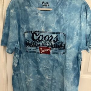 Coors Banquet Blue Tie-Dye T-Shirt
